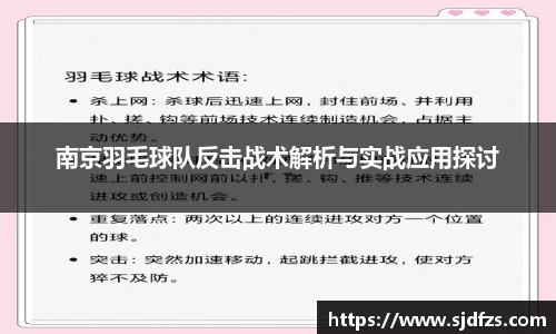 南京羽毛球队反击战术解析与实战应用探讨